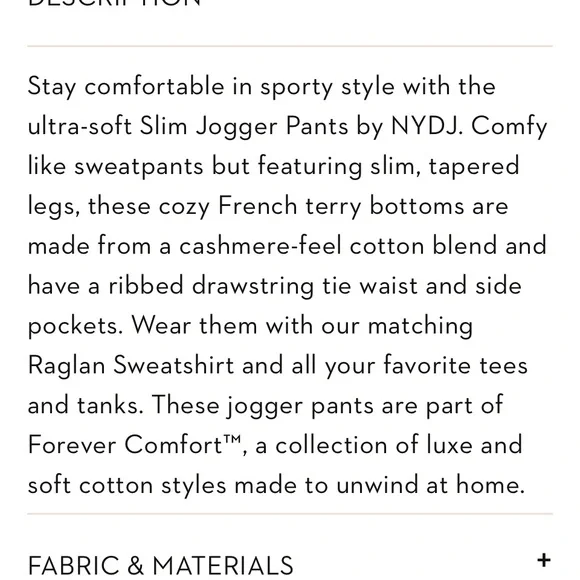 NWT Forever Comfort from NYDJ sweat pants - Picture 15 of 16